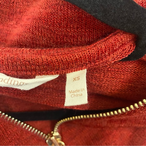 Soft Surroundings Valentina half zip red lightweight sweater top size XS - Picture 8 of 10